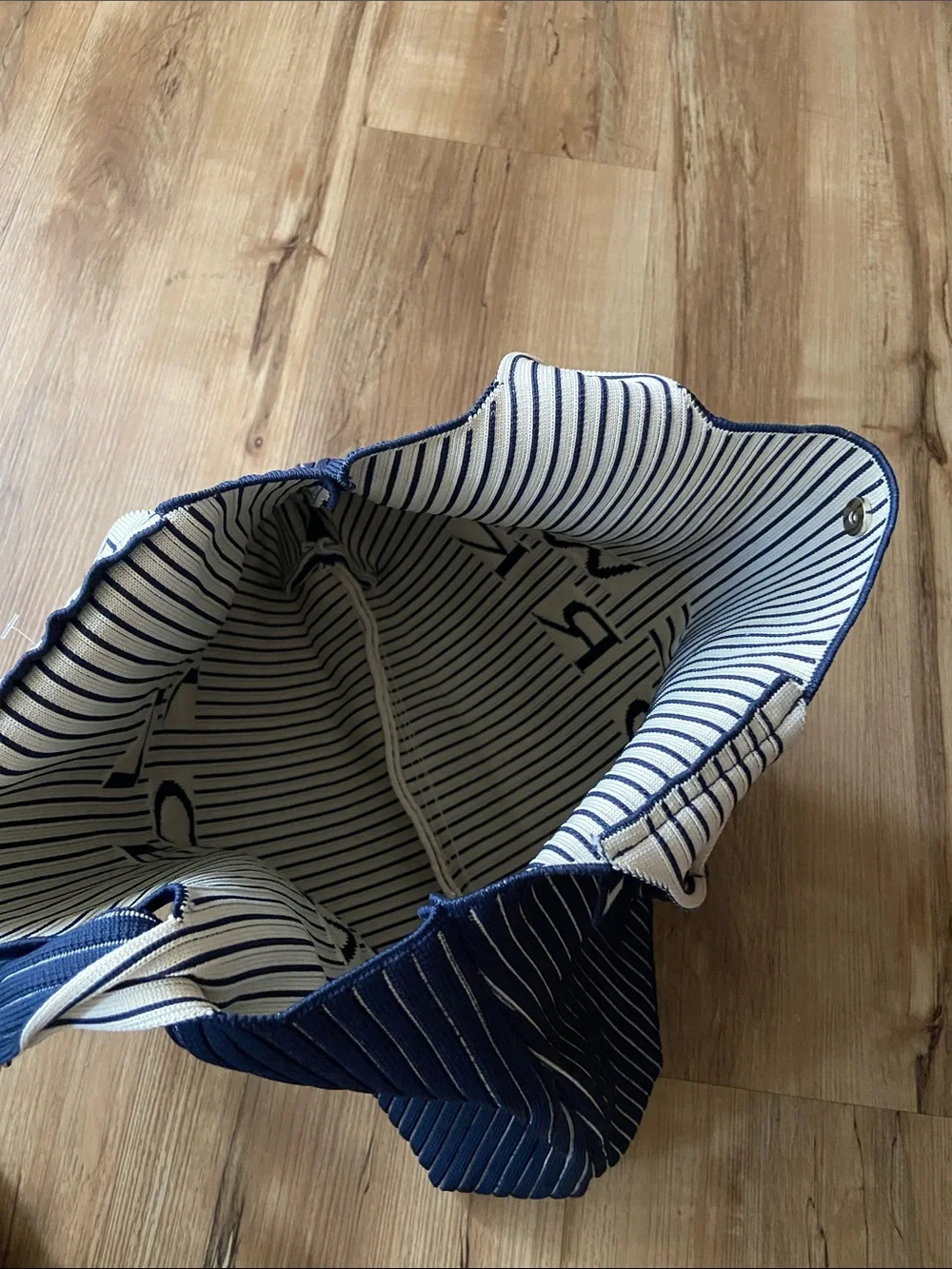 Knit NEW YORK Navy Canvas Tote Bag - City